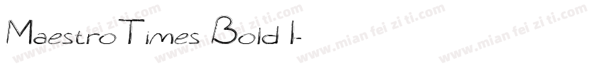 MaestroTimes Bold I字体转换